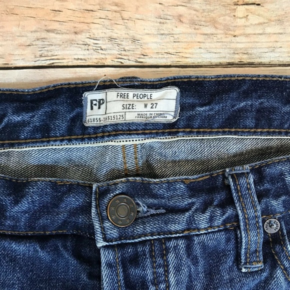 Free People High Rise Button Fly Released Hem Jean - Picture 5 of 8